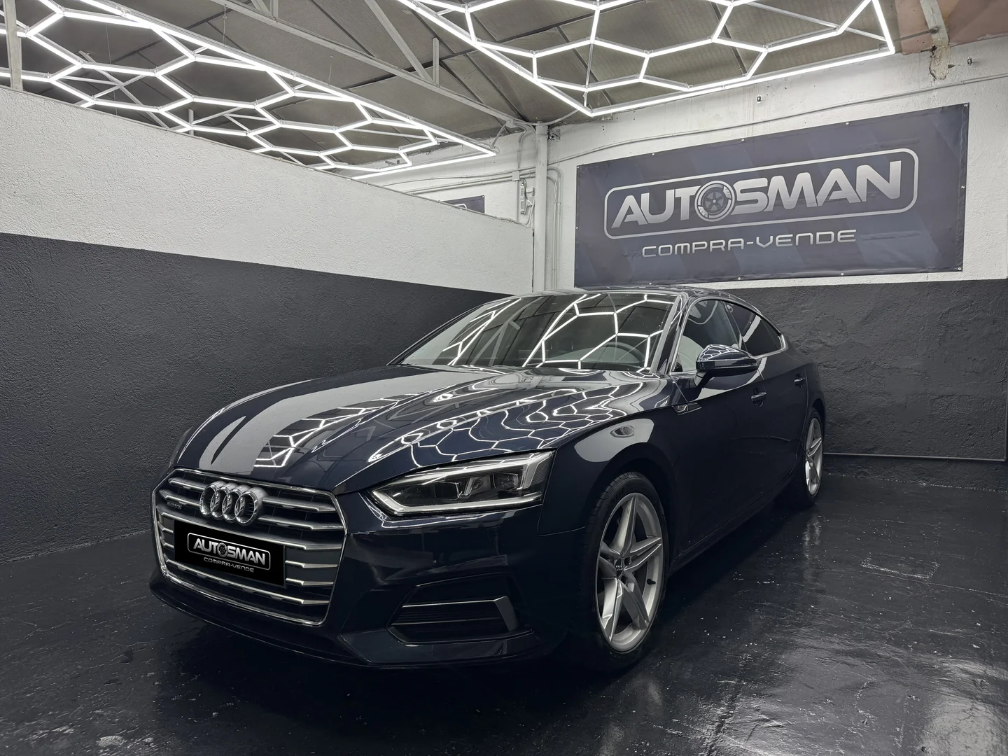 AUDI A5 Sline Sportback 2.0tdi 190cv Quattro 2017 Diésel AZUL - Vista lateral